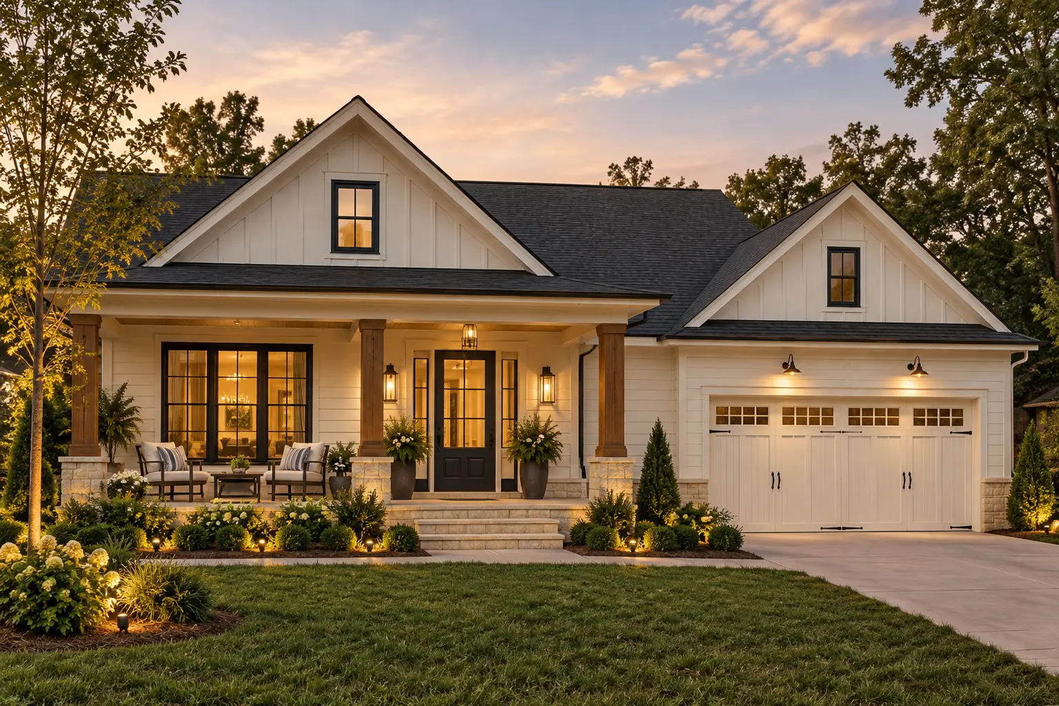 Old North exterior concept for the Franklin ranch home plan