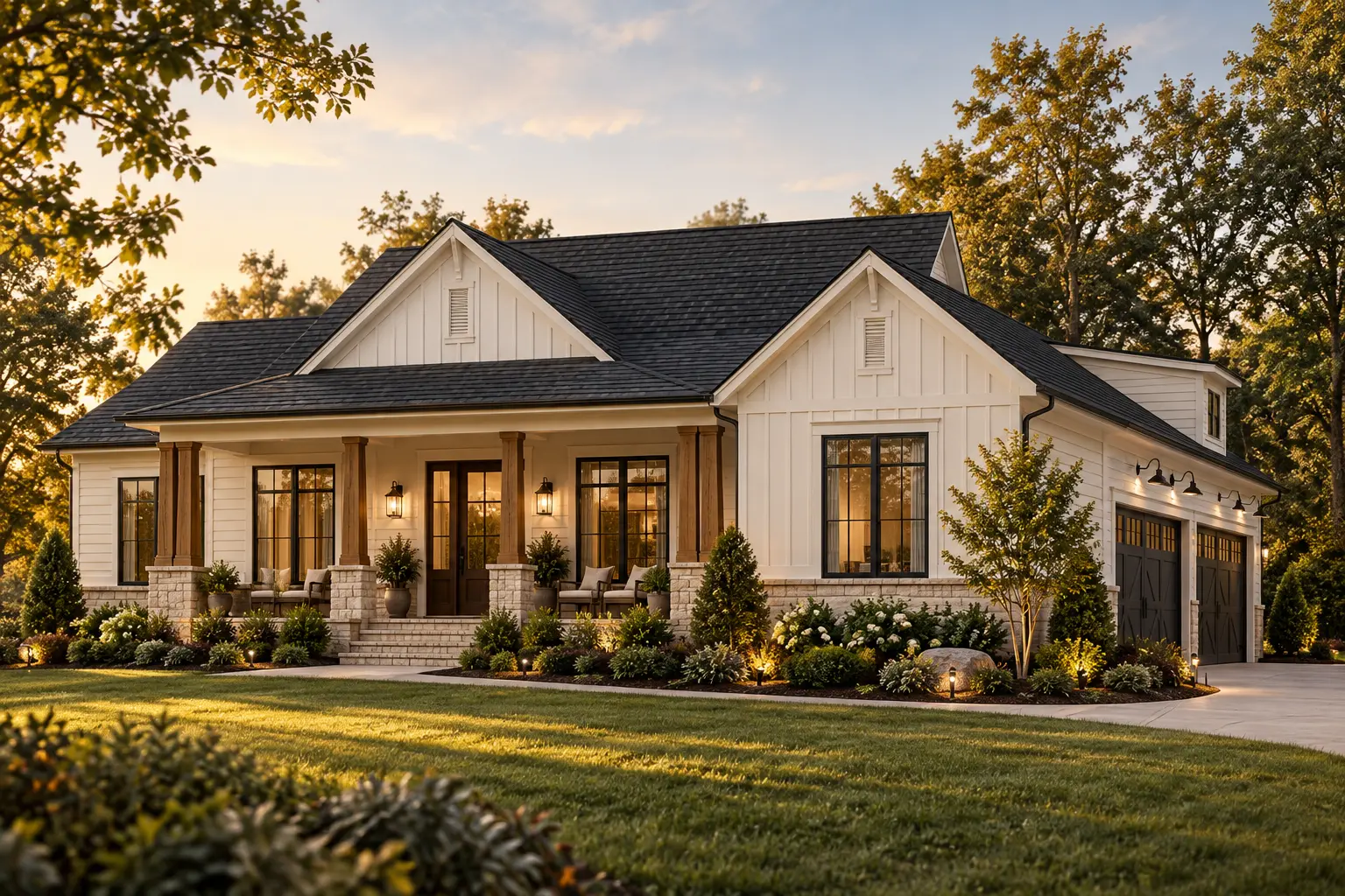 Old North exterior concept for the Sage ranch home plan